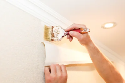 Pose de papier peint à Trégarvan — revêtements muraux et toiles de verre